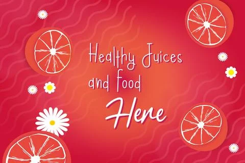 Red orange  fruit juice background sale Stock Illustration