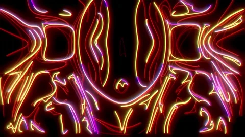 Red Orange Glitch Line Background VJ Loop Stock Footage 326736346