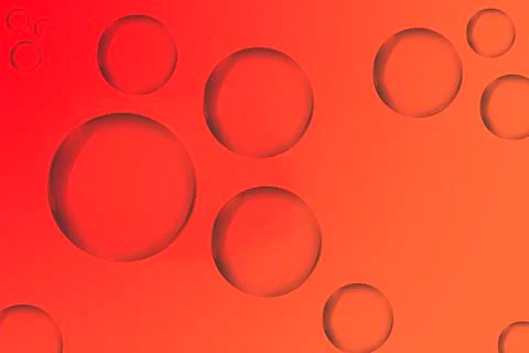 Red to orange gradient background with bubbles Stock Illustration