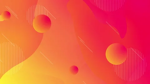 Red-orange gradient background with waves and circles. Stock Footage 124684875