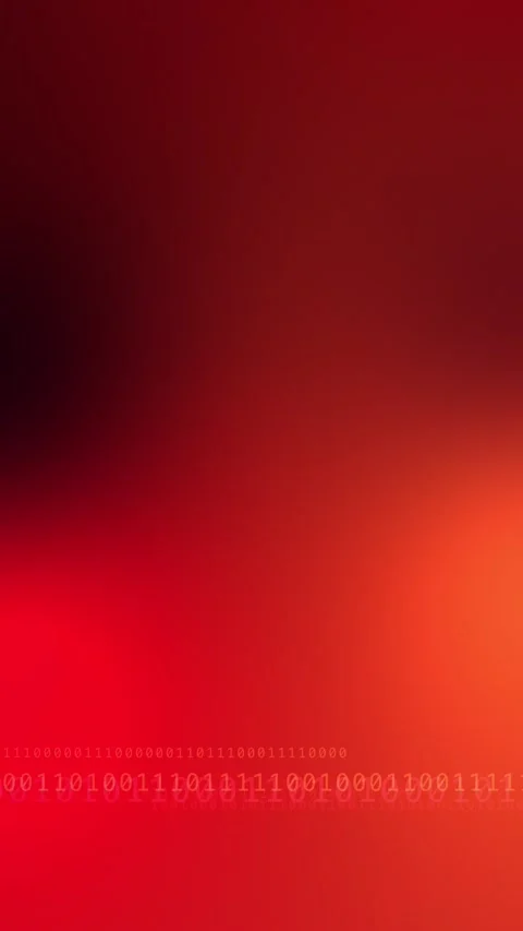 Red orange gradient with glowing binary code, Background Animation Stock Footage 341856698