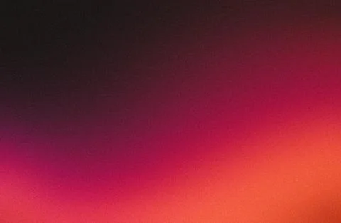 Red orange grainy gradient abstract color wave on black background, wide ba.. Stock Illustration