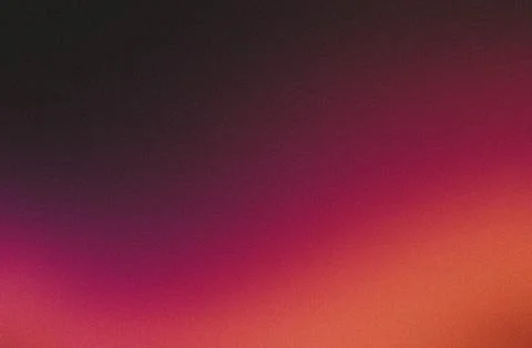 Red orange grainy gradient abstract color wave on black background, wide banner Stock Photos