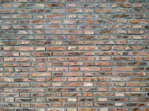 Red orange gray old brick wall pattern texture background. Material for bui.. Stock Photos
