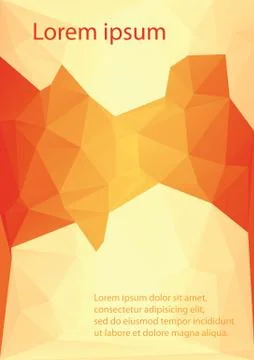Red orange letterhead Stock Illustration