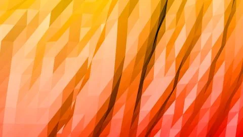 Red orange low polygonal. 3D rendering Stock Illustration
