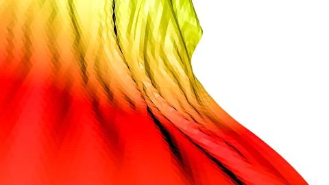 Red orange low polygonal. 3D rendering Stock Illustration