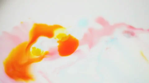Red-orange paint with circular areas Stock Footage 53234341
