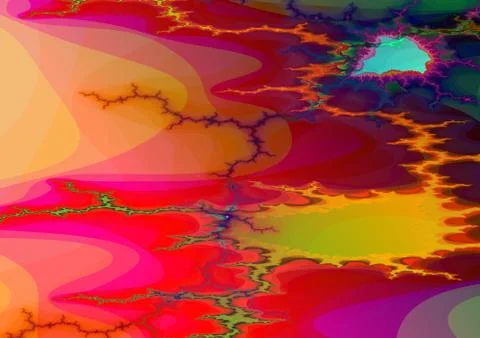 Red orange pattern with shining turquoise element in diamond shape. Stock Illustration