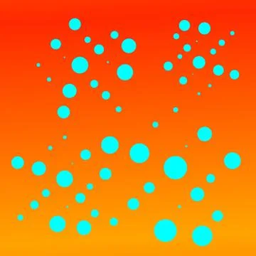 Red orange retro background with turquoise spots Stock Illustration