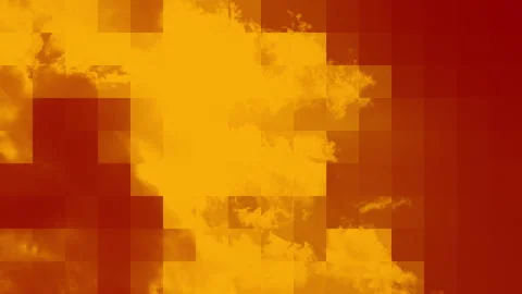 Red, orange sky, clouds crossing, global warming, pollution, looping animation Stock Footage 318111561
