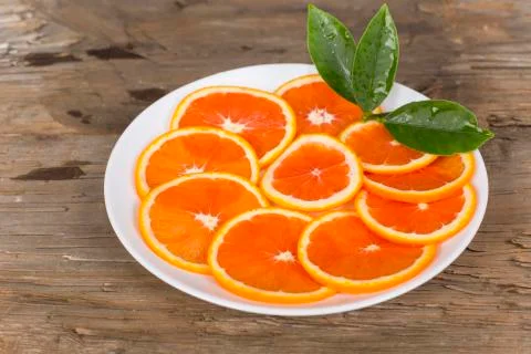 Red orange sliced Stock Photos