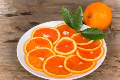 Red orange sliced Stock Photos