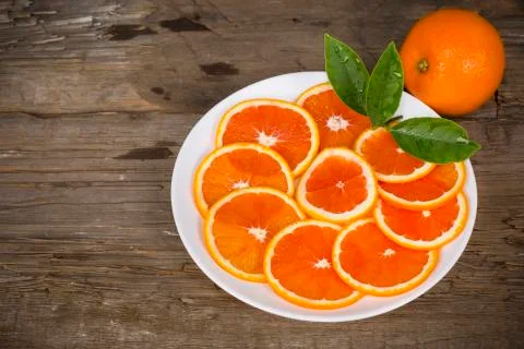 Red orange sliced Stock Photos