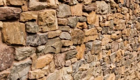 Red orange stone wall Stock Photos