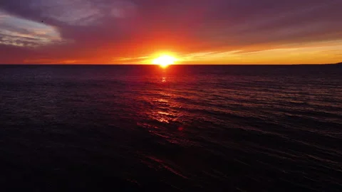 Red orange sunset Video stock 168418488
