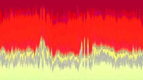 Red orange yellow pixels ripples, waveforms, looping Stockbeeldmateriaal 118436536