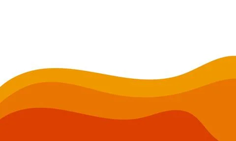 Red Orange Yellow Waves  Abstract Layered Gradient Horizon Background 库存插图