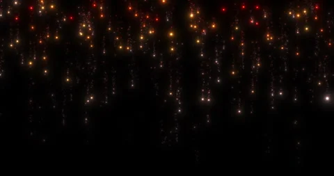 Red, orange, yellow, white particles with tails of scattered small particles Stock Footage 263372512