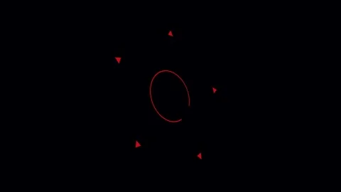 Red Orbits and Points Evolving on Black Background Seamless Loop with Subtl.. Stock Footage 340908348