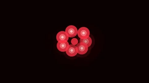 Red Orbs Breathe Pulse Glow Background Loop Stockbeeldmateriaal 342608673