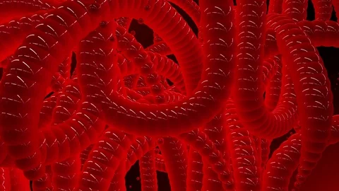 Red organic animation Stock Footage 109524840
