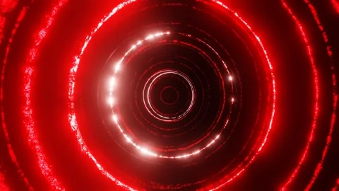 Red Organic Circles Background VJ Loop in 4K Stock Footage 303707062