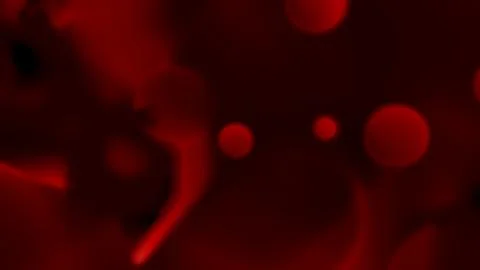 Red organic slime soft forms bokeh background - abstract 3D illustration Stock Illustration