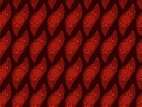 Red oriental abstract pattern Stock Illustration