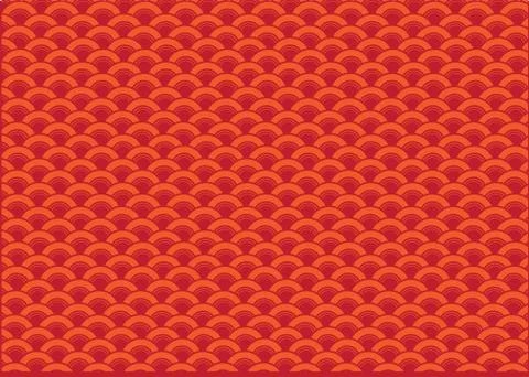 Red Oriental Chinese Pattern Abstract Vector Background Stock Illustration