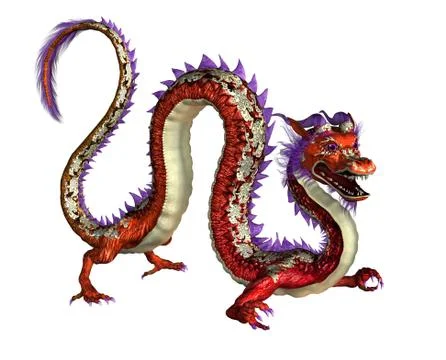 Red Oriental Dragon Stock Illustration