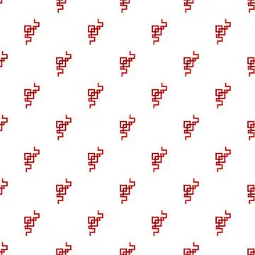 Red oriental geometric pattern seamless background texture Stockillustratie