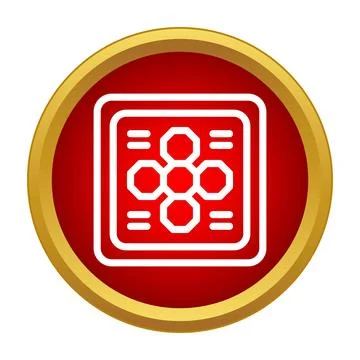 Red oriental rug pattern vector icon design イラスト素材
