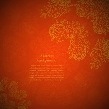 Red ornament background Illustrazione stock