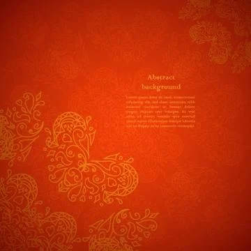 Red ornament background Illustrazione stock