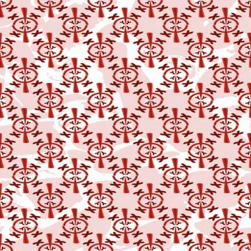 Red ornament Illustrazione stock