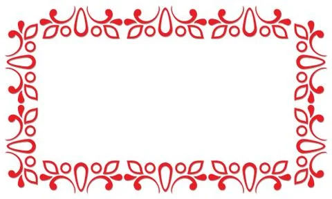 Red ornamental frame Stock Illustration
