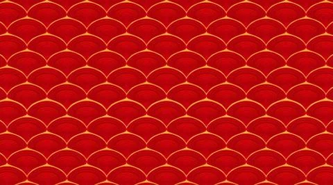 Red ornamental orient wavy background. Traditional Japanese or Chinese style Stock Illustration