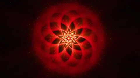 Red Ornamental Round Pattern, Mandala, Festive Background Stock Footage 58117548