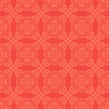 Red Ornamental Seamless Line Pattern Stockillustratie