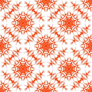 Red Ornamental Seamless Line Pattern Illustrazione stock