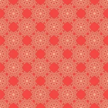 Red Ornamental Seamless Line Pattern 库存插图