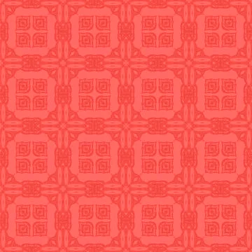 Red Ornamental Seamless Line Pattern Stock Illustration