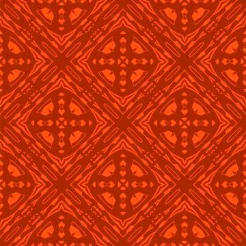 Red Ornamental Seamless Line Pattern Illustrazione stock