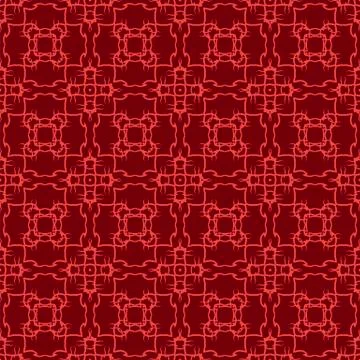 Red Ornamental Seamless Line Pattern 스톡 일러스트