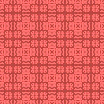 Red Ornamental Seamless Line Pattern Illustrazione stock