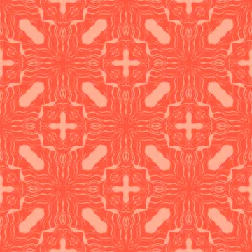 Red Ornamental Seamless Line Pattern Illustrazione stock
