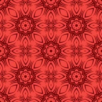 Red Ornamental Seamless Line Pattern Illustrazione stock