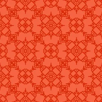 Red Ornamental Seamless Line Pattern Illustrazione stock