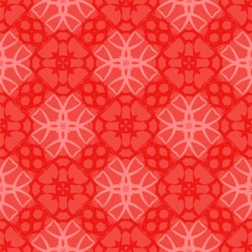 Red Ornamental Seamless Line Pattern Illustrazione stock